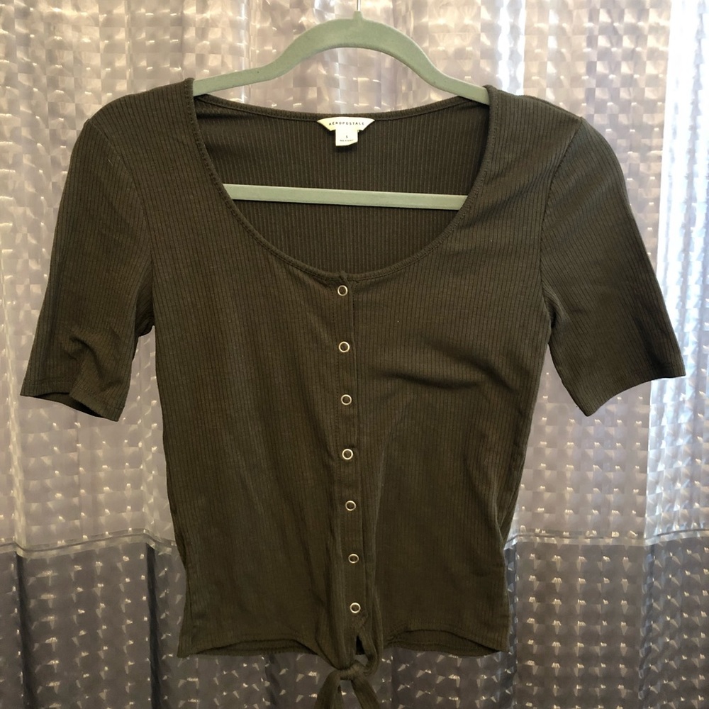 Button up tie shirt